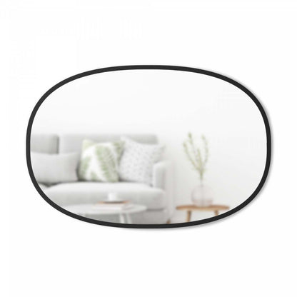 Miroir mural ovale Hub de Umbra de 24 po x 36 po - noir