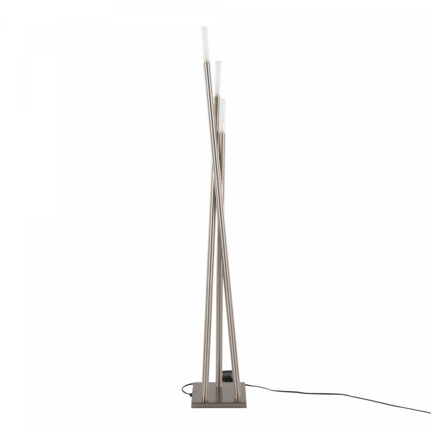 LumiSource Icicle Contemporary Brushed Nickel Floor Lamp|Lampe à pied contemporaine Icicle en nickel brossé