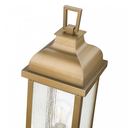 Madrid 1 Light Outdoor Post Light, Weathered Brass Lamp | Lampadaire D’exterieur A 1 lampe Madrid, Laiton Vieilli