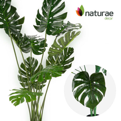 Artificiel 29 Monstera intérieur et extérieur en pot noir | Monstera artificiel de 29 po pour l'intérieur et l'extérieur en pot noir | D10H8MVE