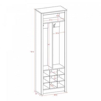 Organisateur d'entrée peu encombrant avec rangement pour chaussures - Blanc|Meuble gagne-place pour organiser l'entrée avec rangement pour chaussures - blanc