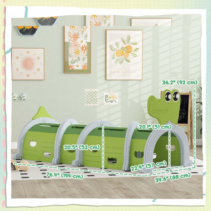 Qaba Tunnel Pour Enfants, Tunnel De Jeu Pour Enfants Pour Intérieur Et Extérieur, Tunnel Pour Enfant