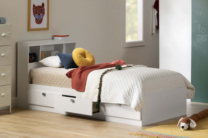 Lit coffre Spark Matelot 3 Tiroirs - Blanc pur | Spark Lit Matelot 3 Tiroirs - Blanc Solide