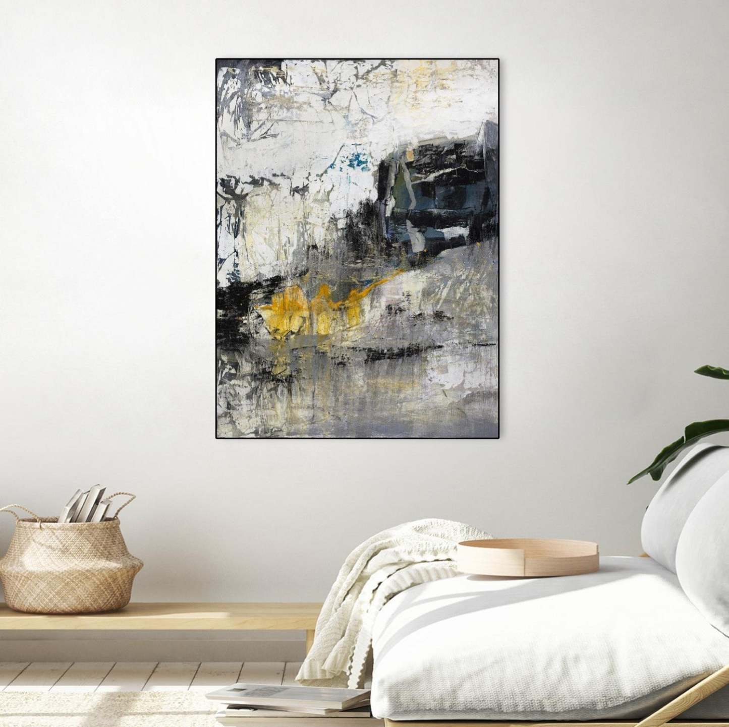 Œuvre d'art murale sur toile encadrée noire « La Randonnée » 24 x 32