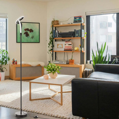 59 Black Loop Design LED Lampadaire |Lampe à pied à conception de boucle à DEL de 59 po noire