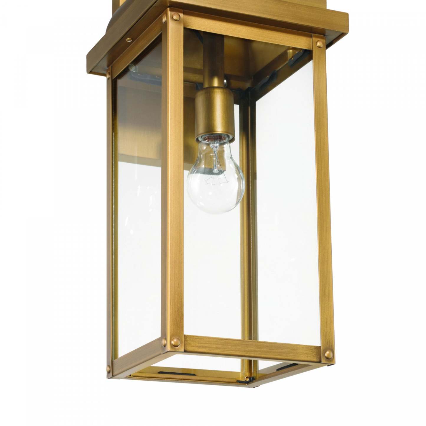 Madrid 1 Light Outdoor Wall Sconce 23.4, Weathered Brass Lamp | Applique Murale D’exterieur Madrid A 1 lampe De 23,4 po, Laiton Vieilli