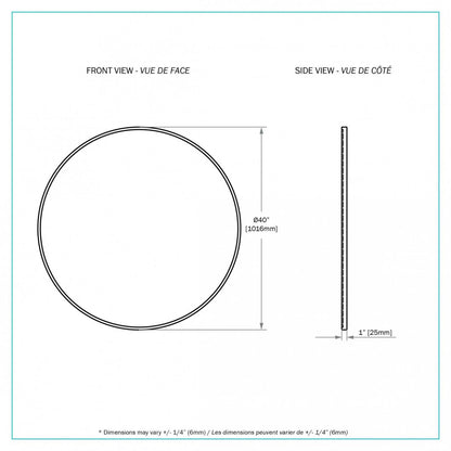 Miroir Stooni de 39,96 po noir