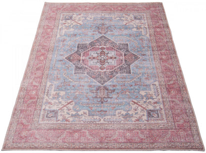Tapis Ophélie bleue 5 pi 3 po x 8 pi 0 po