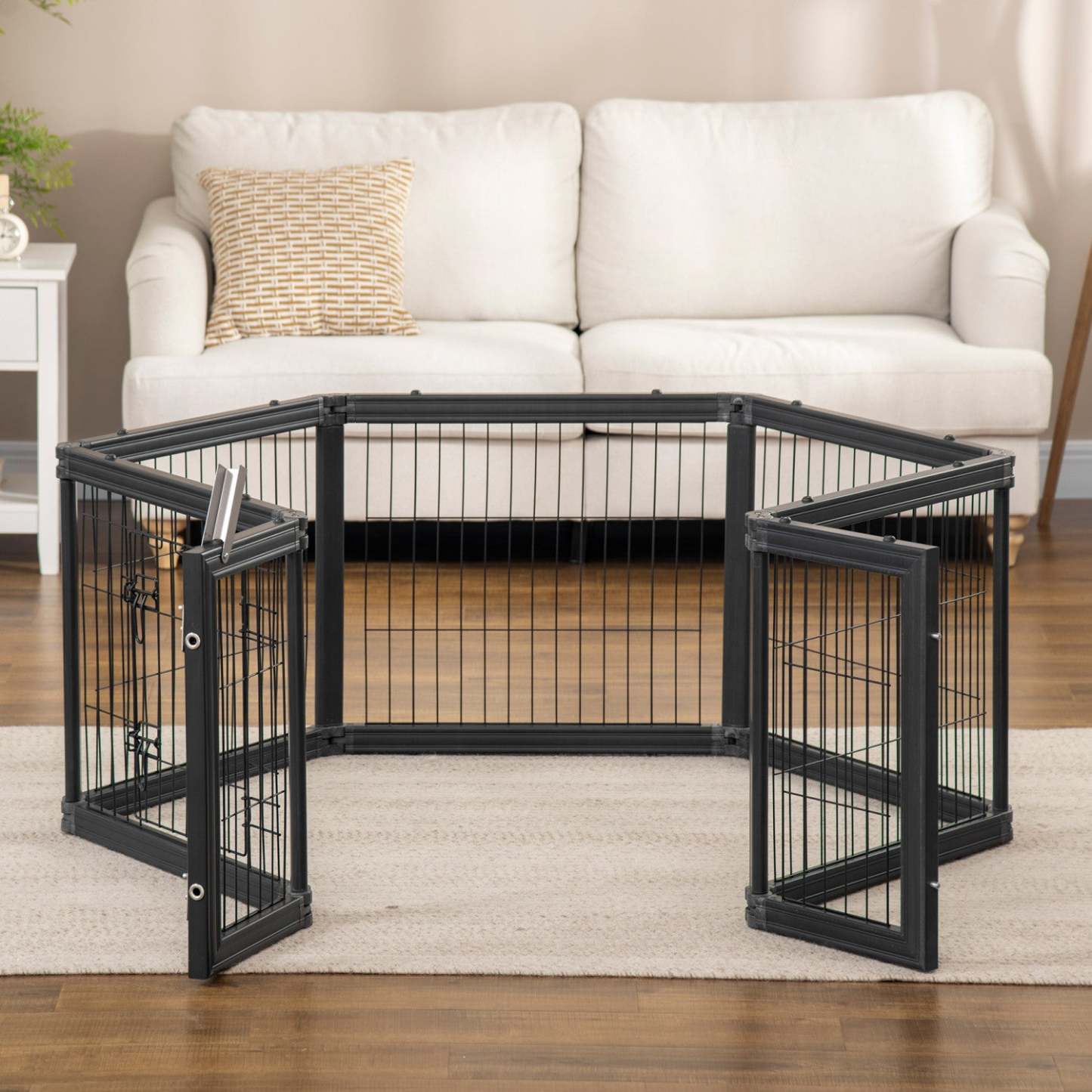 Pawhut Parc Pour Animaux De Compagnie, 6 Panneaux 24,5 Enclos D'exercice Pour Chien, Panneau D'exercice Pour Chien Pliable Avec Porte Indoo|Pawhut Dog Playpen 24.5, Heavy Duty Pet Playpen 6 Panels, Foldable Dog Exercise Pen With Door