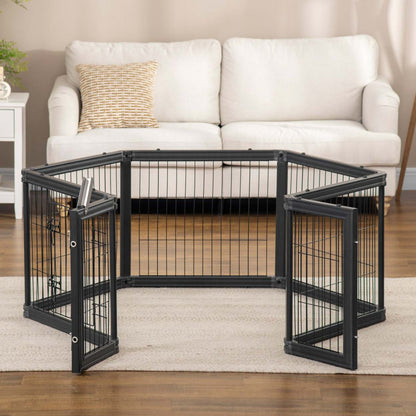 Pawhut Parc Pour Animaux De Compagnie, 6 Panneaux 24,5 Enclos D'exercice Pour Chien, Panneau D'exercice Pour Chien Pliable Avec Porte Indoo|Pawhut Dog Playpen 24.5, Heavy Duty Pet Playpen 6 Panels, Foldable Dog Exercise Pen With Door