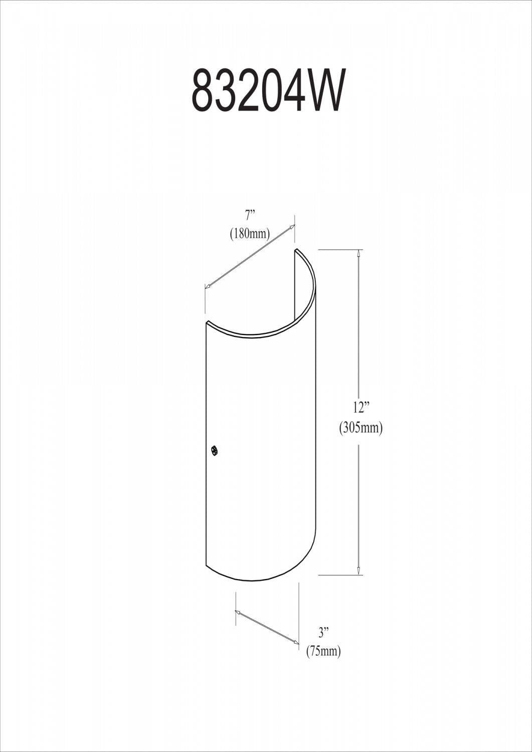 Dainolite Paza Applique murale à 1 lumière avec accents en chrome satiné et lampe en verre blanc givré