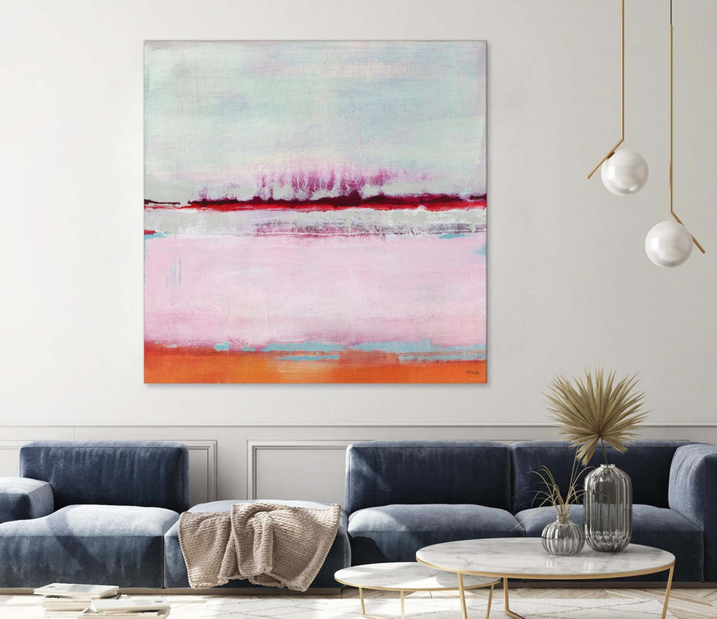 Persimmon Jump Ii Giant Art 72x72 Wall Art|Œuvre d'art murale Giant Art « Persimmon Jump Ii » 72 x 72