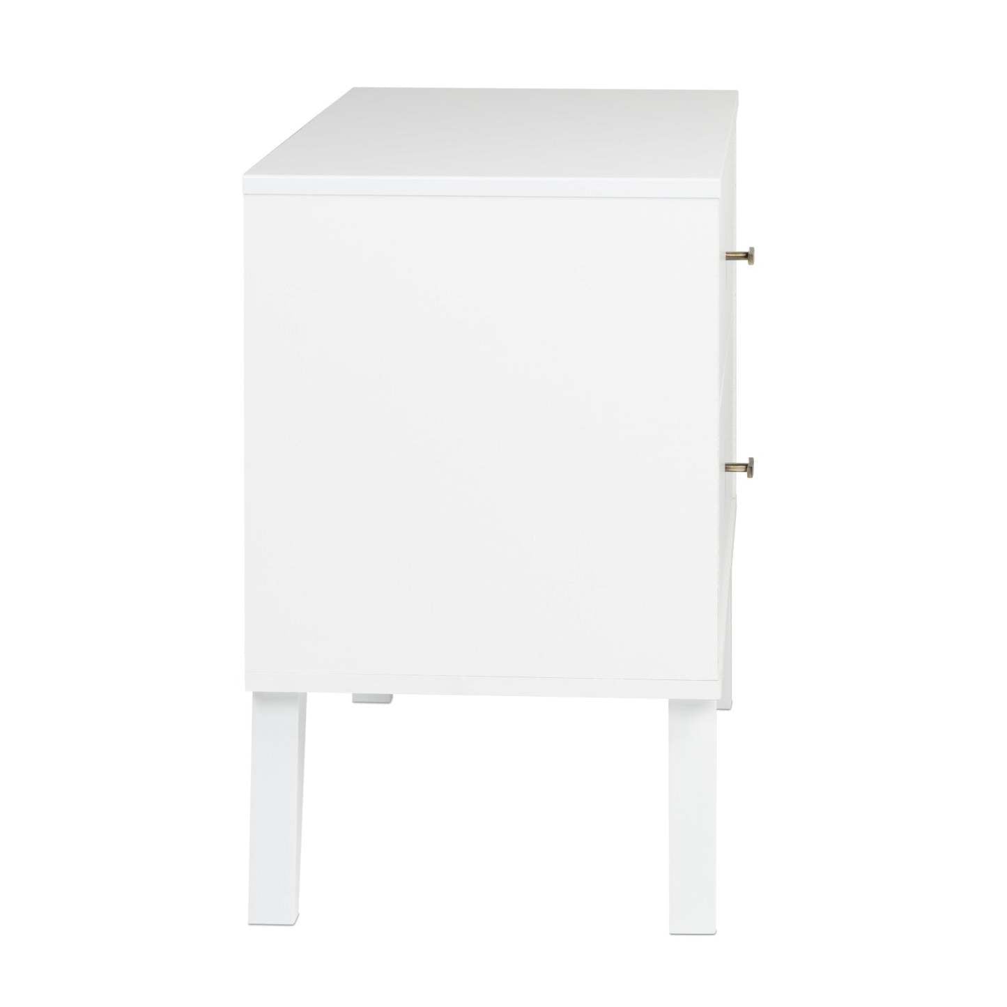 Milo 2-Drawer Nightstand - Blanc|Table de nuit Milo à 2 tiroirs - blanche