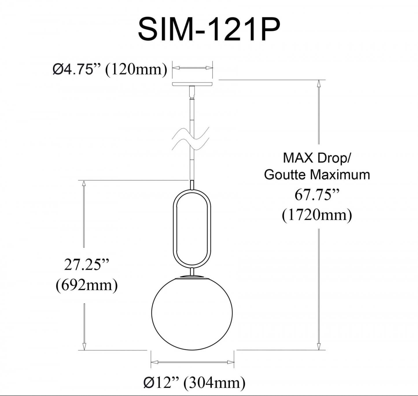 Dainolite Simone 1 Light Pendant Aged Brass White Opal Glass Lamp|Luminaire suspendu Simone de Dainolite en verre blanc opale, avec laiton vieilli et 1 ampoule
