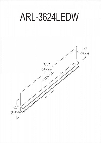 Dainolite Arandel Vanity Light 24w LED Aged Brass White Acrylique Diffuseur Lampe|Lumière de coiffeuse Arandel de Dainolite en acrylique blanc qui diffuse la lumière, avec fini laiton vieilli et ampoule à DEL de 24 W