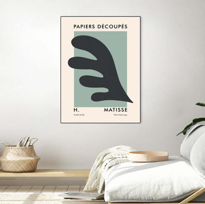 Papiers Découpés Vi Canvas Framed Black 18x24 Wall Art|Œuvre d’art murale sur toile encadrée noire « Papiers Découpés Vi » 18 x 24