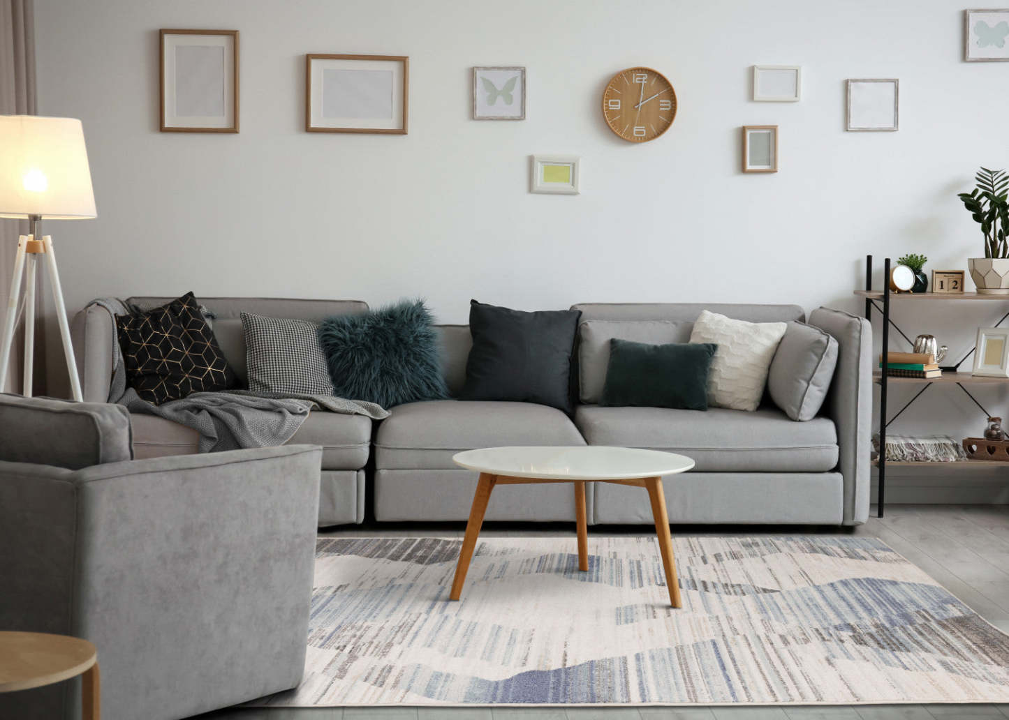 Carpette Fitzgerald à motifs géométriques vieillis - 7 pi 10 po x 10 pi 6 po