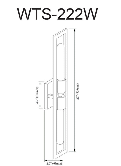 Dainolite Wisteria 2 Light Wall Sconce Short Matte Black Lamp|Petite applique murale Wisteria de Dainolite avec finition noire mate et 2 ampoules