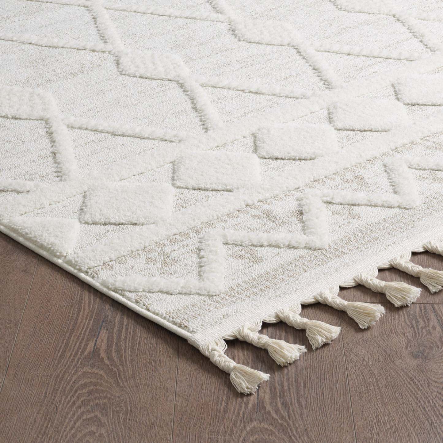 Quinto Rhombus Shag Area Rug - 5'7 x 7'3|Carpette à poil long Quinto Rhombus - 5 pi 7 po x 7 pi 3 po