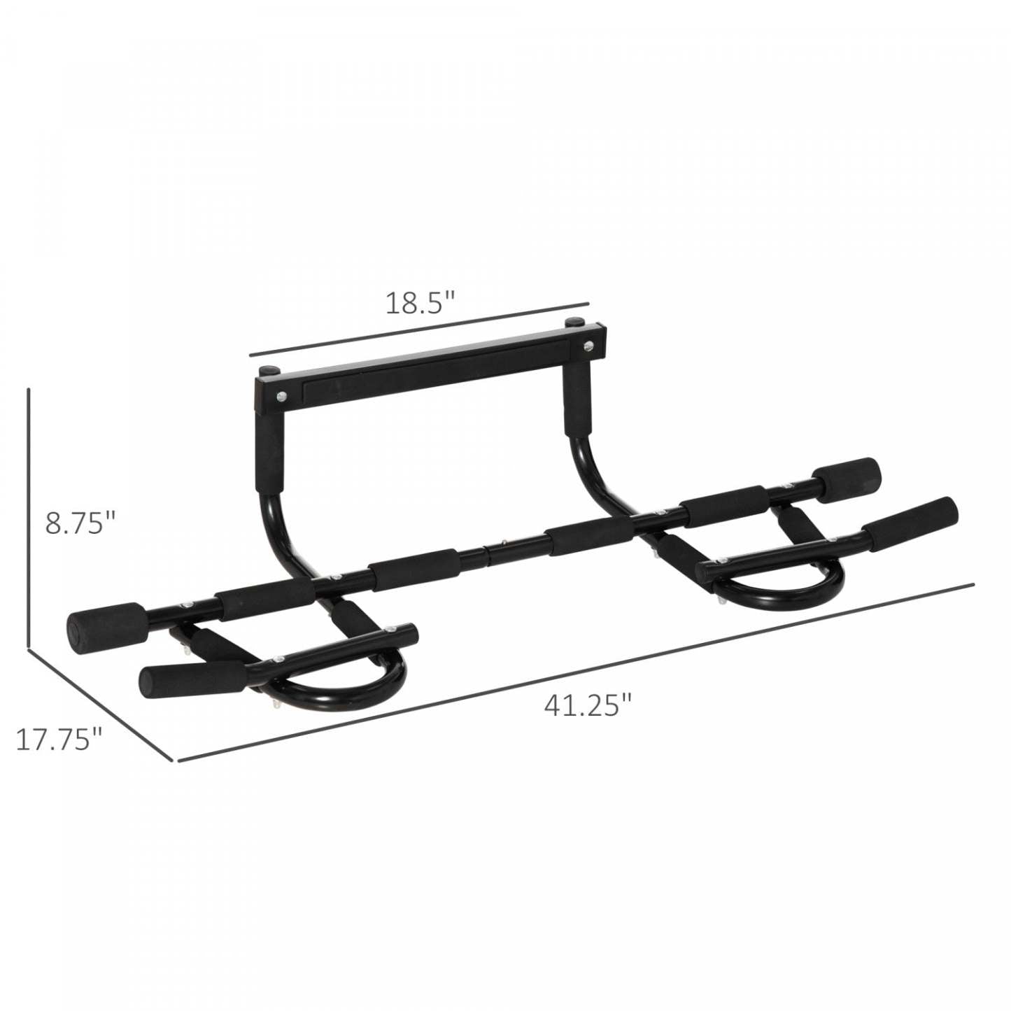 Soozier Barre de Traction pour Porte, Barre à Menton Multifonctionnelle, Équipement d'Exercice pour Porte pour Salle de Sport à Domicile | Homcom Barre de Traction pour Porte, Barre à Menton Portable, Barre de Trempage Multifonctionnelle P