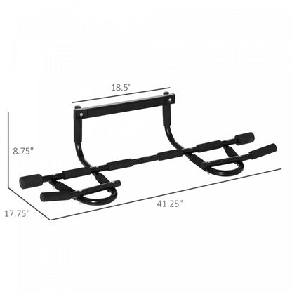 Soozier Barre de Traction pour Porte, Barre à Menton Multifonctionnelle, Équipement d'Exercice pour Porte pour Salle de Sport à Domicile | Homcom Barre de Traction pour Porte, Barre à Menton Portable, Barre de Trempage Multifonctionnelle P