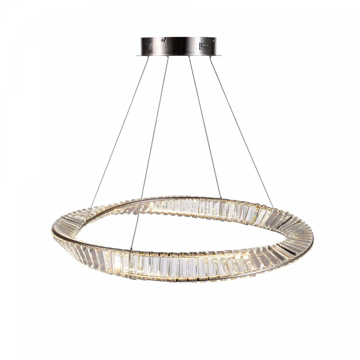 Stella 50 W LED Satin Nickel Pendant|Luminaire suspendu Stella nickel satiné à DEL de 50 W|D06HAD64