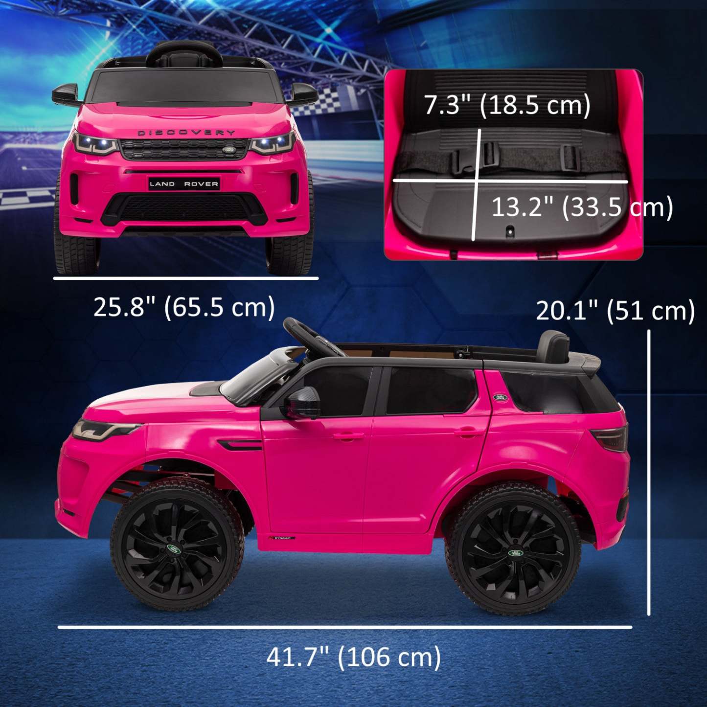 Qaba Land Rover Discovery Sport Voiture Électrique Pour Enfants Alimentée Par Batterie 12 V Avec Télécommande