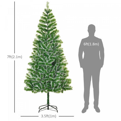 Homcom Arbre De Noel Artificiel De 7 Pieds Avec 968 Pointes|Homcom 7ft Artificial Christmas Tree With 968 Tips