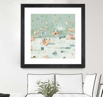 Summer Confetti I Matted and Framed Black 36x36 Wall Art|Œuvre d'art murale encadrée noire et mate « Summer Confetti I » 36 x 36