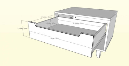 Table de nuit Nordika - Noyer | Table de nuit Nordika - noisette | D08HKX4L