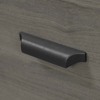 Bureau d'ordinateur Versa avec huche - Érable gris | Bureau d'ordinateur Versa avec crédence - érable cendré | D83GE15V