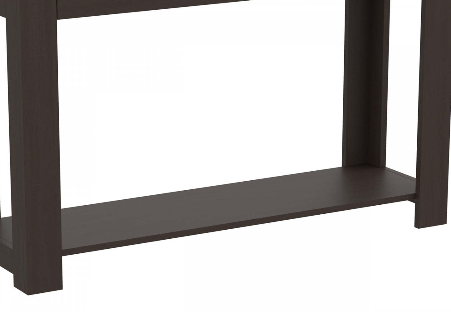 Console de 40 po avec 2 tiroirs et tablette - cappuccino