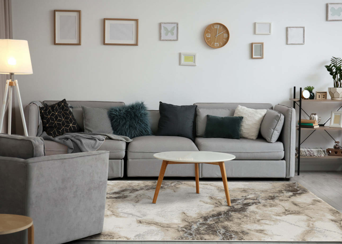 Tapis d'intérieur en marbre London - 7'10 x 10'6|Carpette London à motif marbré pour l'intérieur - 7 pi 10 po x 10 pi 6 po