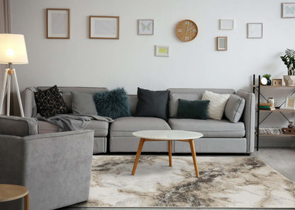 Tapis d'intérieur en marbre London - 7'10 x 10'6|Carpette London à motif marbré pour l'intérieur - 7 pi 10 po x 10 pi 6 po