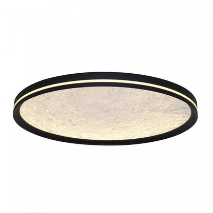 Luna Integrated Led Flush Mount 20, Black Lamp | Plafonnier Semi-encastre A Del Integrees Luna De 20 po, Noir