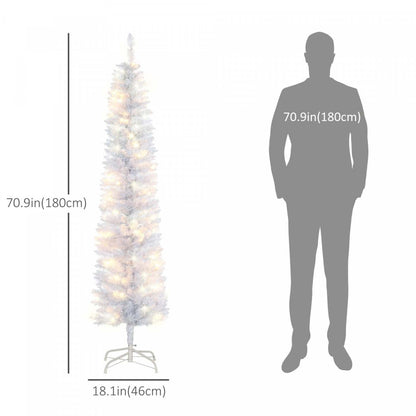 Homcom Arbre De Noël Artificiel Crayon Pré-éclairé De 6' Avec 100 Leds|Homcom Arbre De Noël Artificiel Pré-éclairé De 6 Pi Avec 100 Led