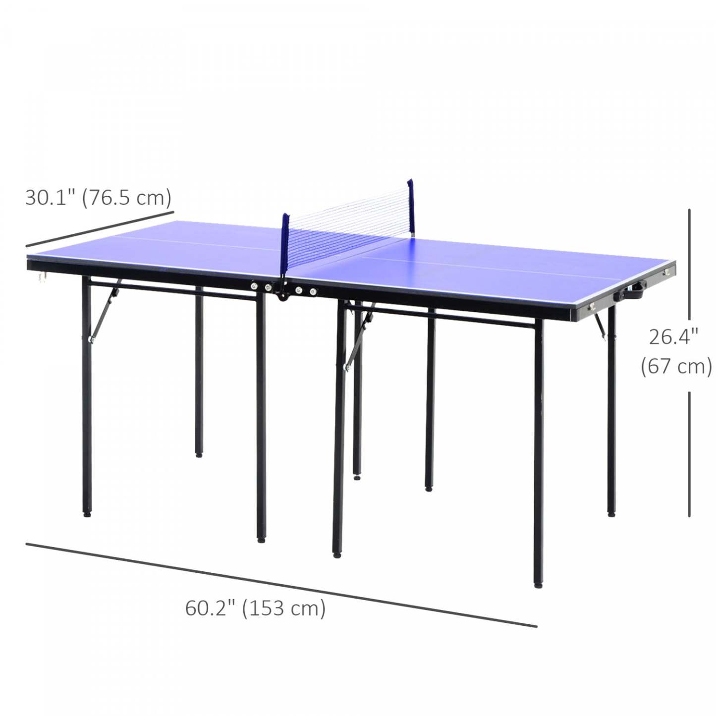 Table de ping-pong pliante Soozier, table de tennis de table portable avec poignées