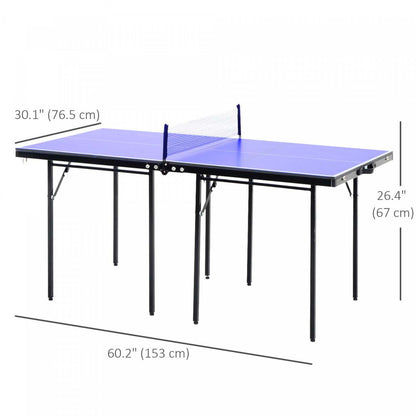 Table de ping-pong pliante Soozier, table de tennis de table portable avec poignées