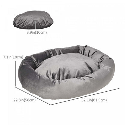 Pawhut Lit Pour Animaux De Compagnie, Canapé Doux en Velours, Coussin Lavable en Machine, Rembourrage Doux, Housse Zippée, |Pawhut Lit Pour Animaux De Compagnie Panier Pour Chien Orthopédique Rembourrage En Coton Pp Avec Hou