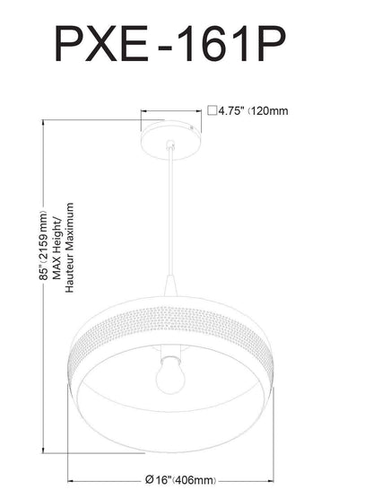 Dainolite Pixie 1 Light Pendant Painted Aged Brass Lamp|Luminaire suspendu Pixie de Dainolite avec fini peint laiton vieilli et 1 ampoule