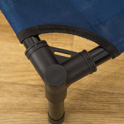 Pawhut Lit Élevé pour Animaux de Compagnie Chien Chat Lit Douillet Camping Confortable, Bleu et Noir|Pawhut D1-0237 Lit Surelevé Pour Chien Et Chat Lit Confortable Pour Camping Confortable Bleu Et Noir