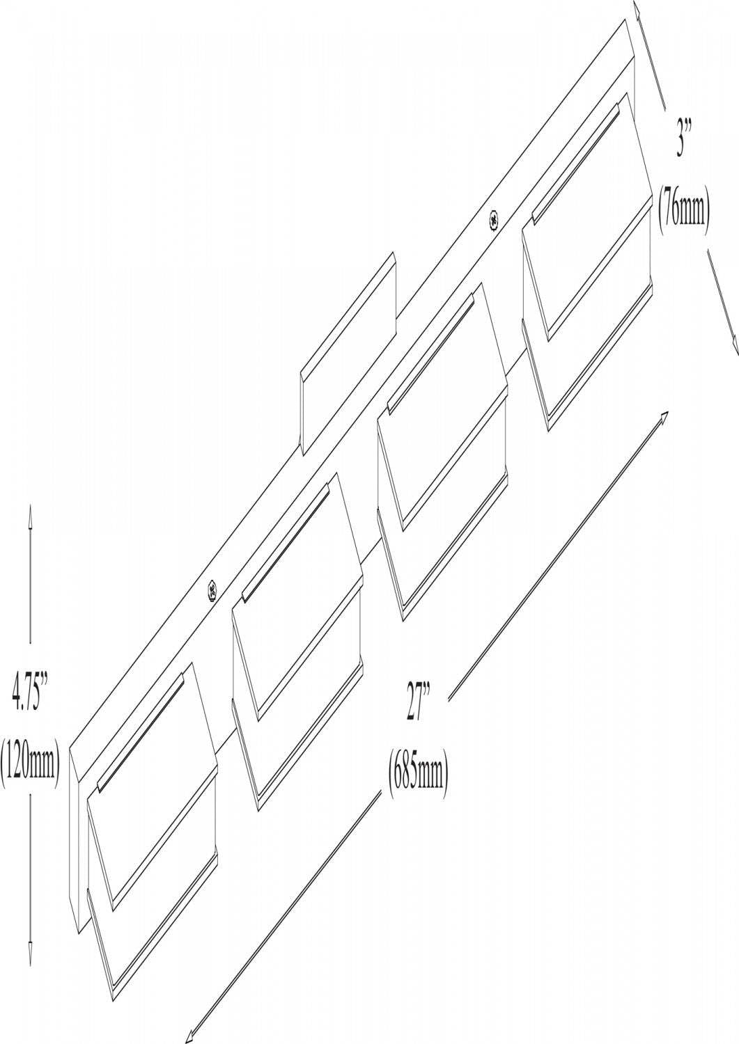 Dainolite Viola 4 Light LED Wall Vanity Light Matte Black Finish Lamp|Lumière de coiffeuse murale Viola de Dainolite avec fini noir mat et 4 ampoules à DEL