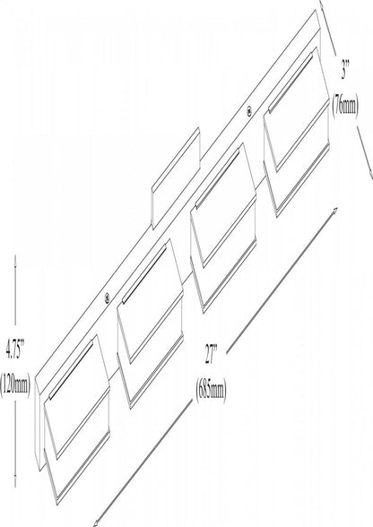 Dainolite Viola 4 Light LED Wall Vanity Light Matte Black Finish Lamp|Lumière de coiffeuse murale Viola de Dainolite avec fini noir mat et 4 ampoules à DEL