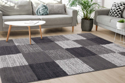 Florence Distressed Blocks Indoor Area Rug - 4'7 x 6'7|Tapis d'intérieur à motifs de blocs vieillis Florence - 4 pi 7 po x 6 pi 7 po