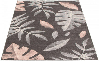 Palta Anthracite-Rose Area Rug - 3'11 x 5'7|Carpette Palta anthracite-rose - 3'11 x 5'7| D2AZGK7G