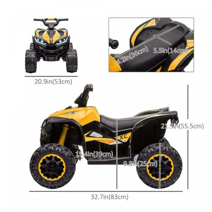 Aosom 12v Kids Powered Ride-On Atv, Quatre Roues Pour Enfants Avec Musique, Mp3, Phares, Haute &amp; Basse S|Aosom Quad Pour Enfants 12 V Avec Fonction Avant Et Arrière, Quatre Roues Pour Enfants Avec Roues Re