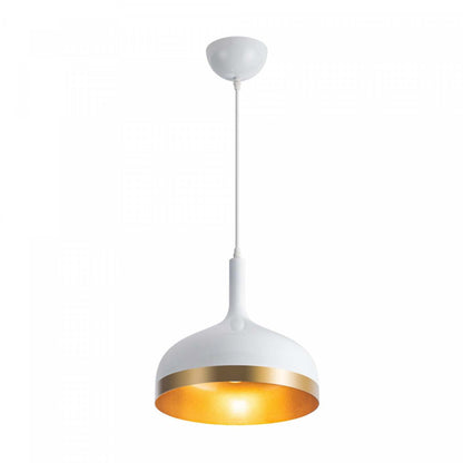 Dash Collection 12 Pendant Ceiling Light - White & Gold|Luminaire suspendu de la collection Dash de 12 po - blanc et doré