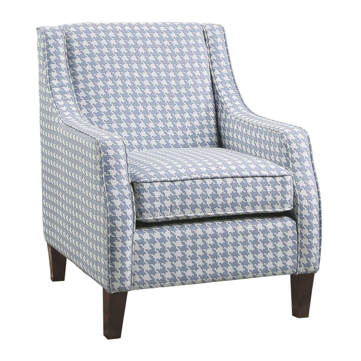 Chaise d'appoint Beagle, tissu à motif bleu | Fauteuil Beagle En Tissu A Motif Bleu