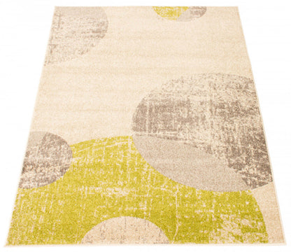 Ellegance ivoire / vert 3'11 x 5'7 tapis d'aire|Carpette Ellegance ivoirevert 3 pi 11 po x 5 pi 7 po|D29Z61YY