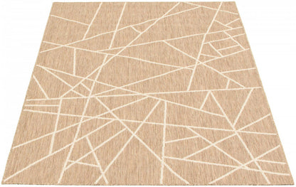 Tapis Sadie Abstract Taupe-Champagne - 2,39 m x 3,10 m | D2AWI30A